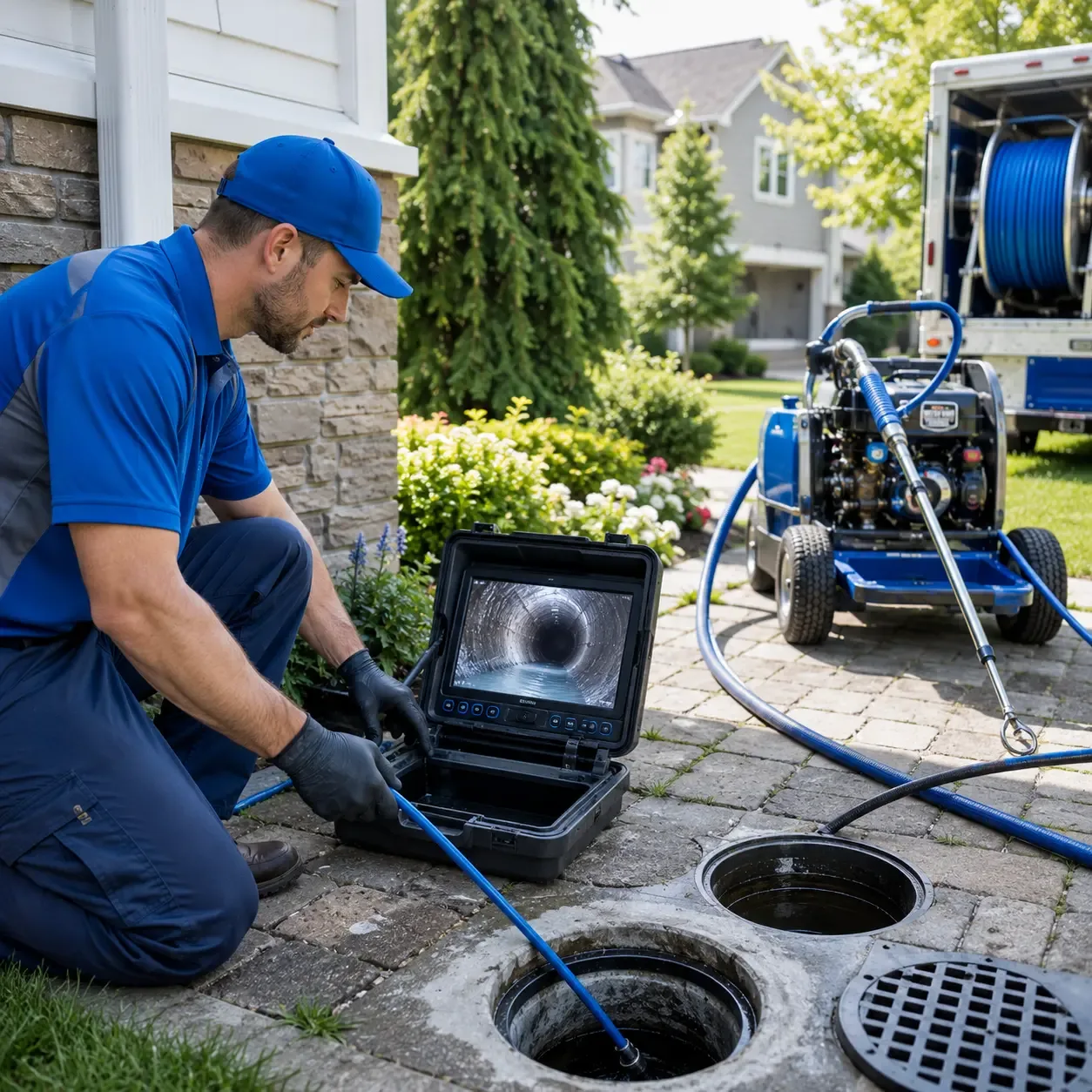 Outdoor drain cleaning professionals serving Fence, WI